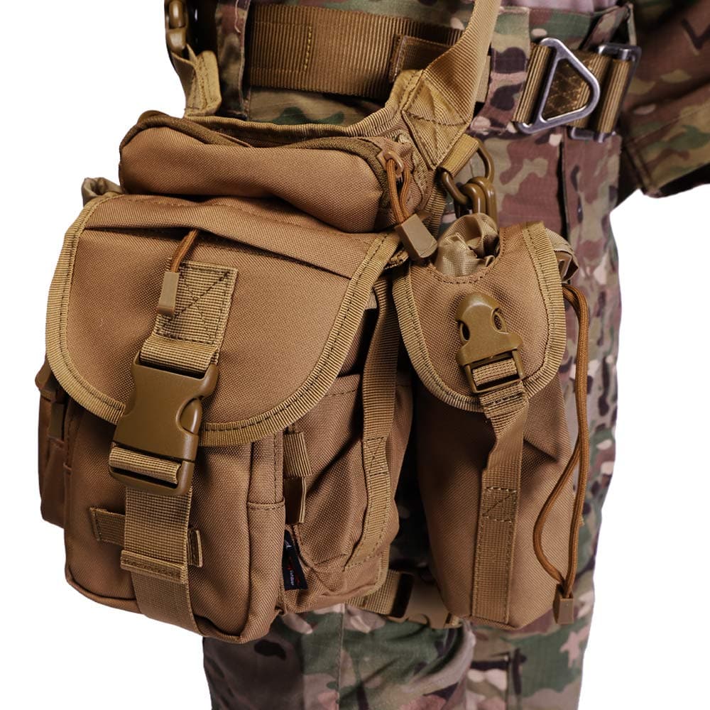  Modular System Waist Bag Belt Pack Hip Pocket MOLLE Travel  Hiking Black : Sports & Outdoors