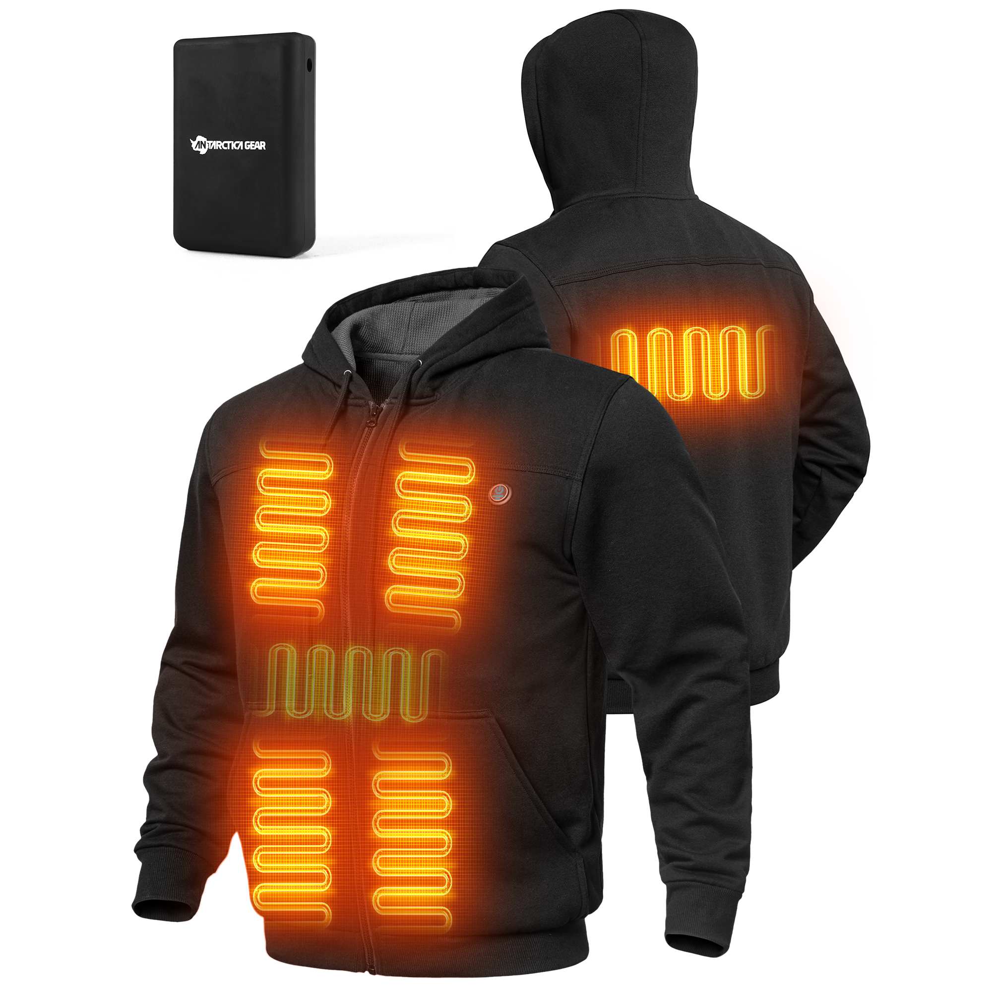 ANTARCTICA Heated Hoodie Sweater for Men with 12V 20000mAh Battery Pack