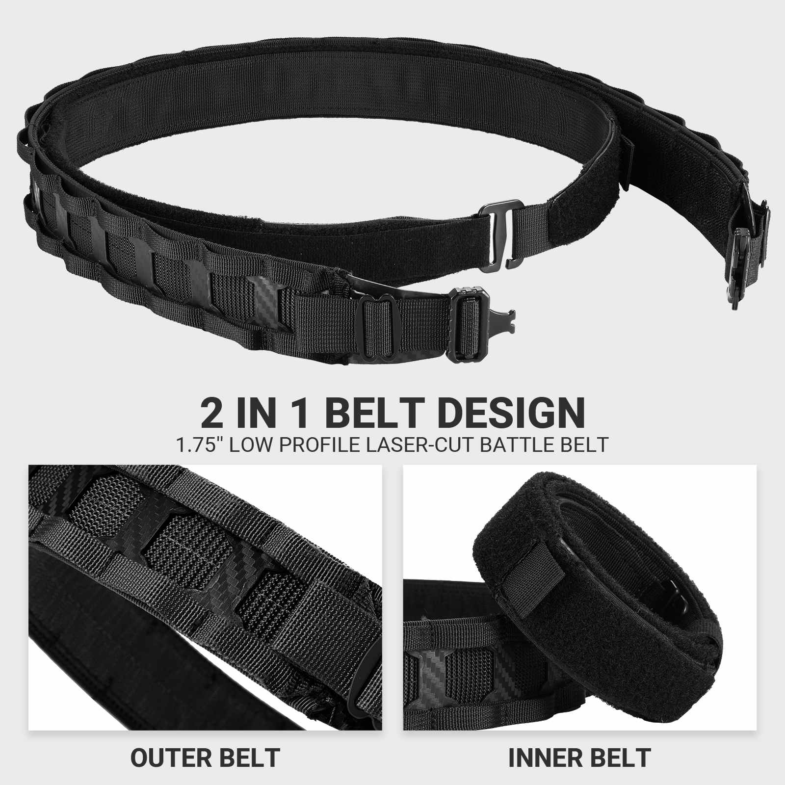 Low profile battle belt best sale