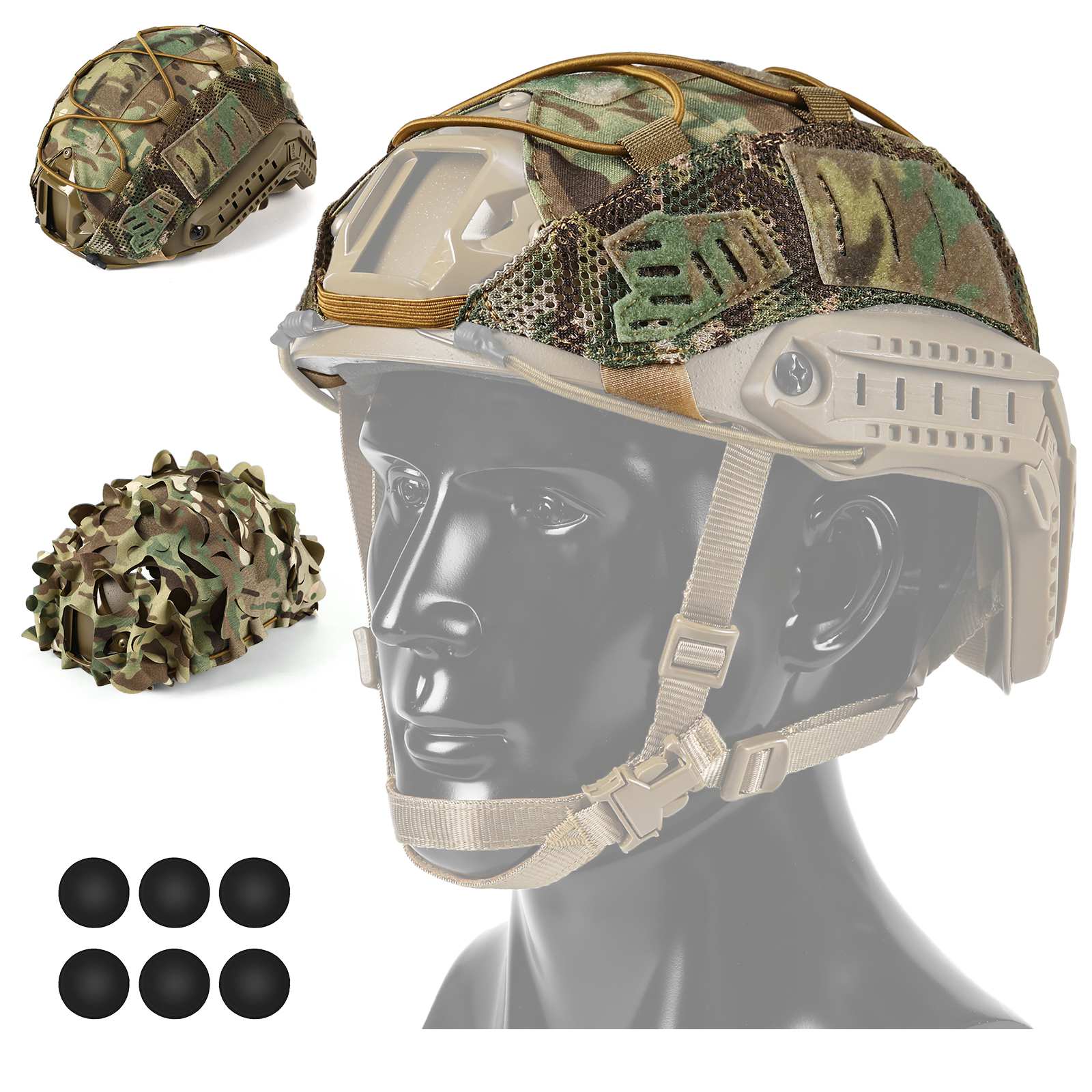 Helmet Cover Combo, Tactical Helmet Cover for Fast Helmet