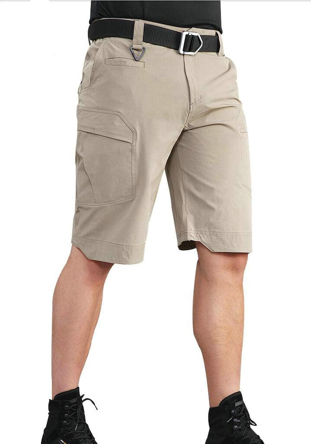 Men's Tactical Cargo Shorts Lightweight Waterproof Ripstop Summer Casual Hiking Pants