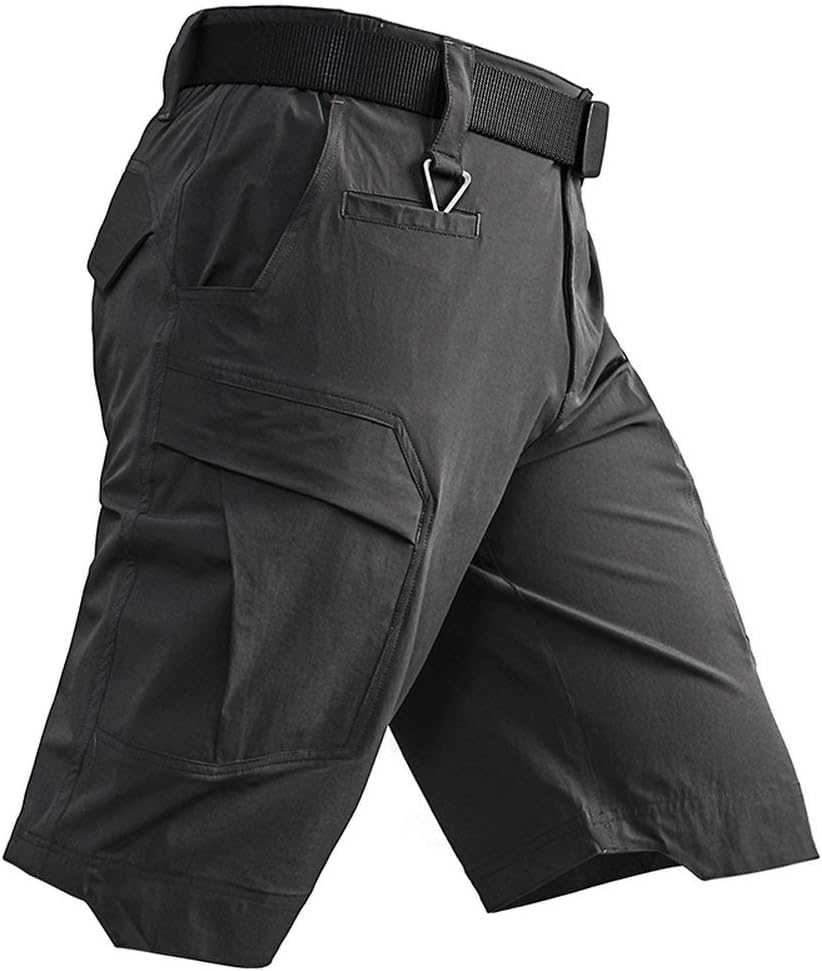 Men's Tactical Cargo Shorts Lightweight Waterproof Ripstop Summer Casual Hiking Pants