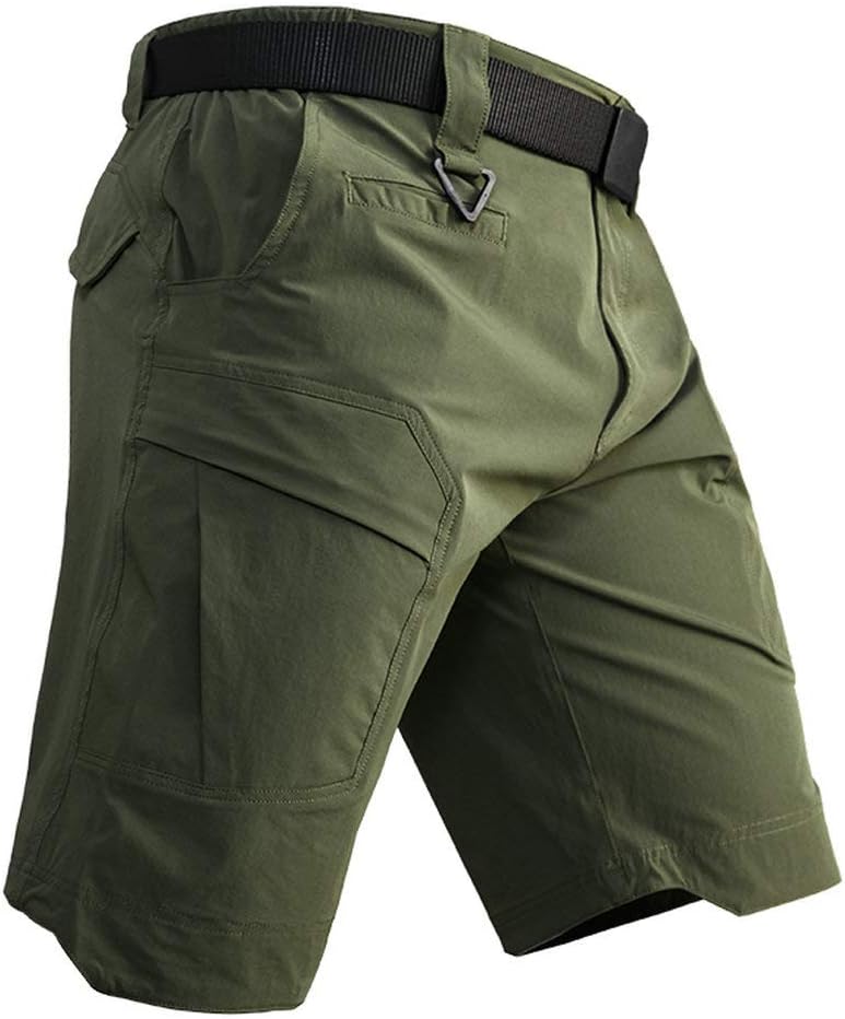 Men's Tactical Cargo Shorts Lightweight Waterproof Ripstop Summer Casual Hiking Pants