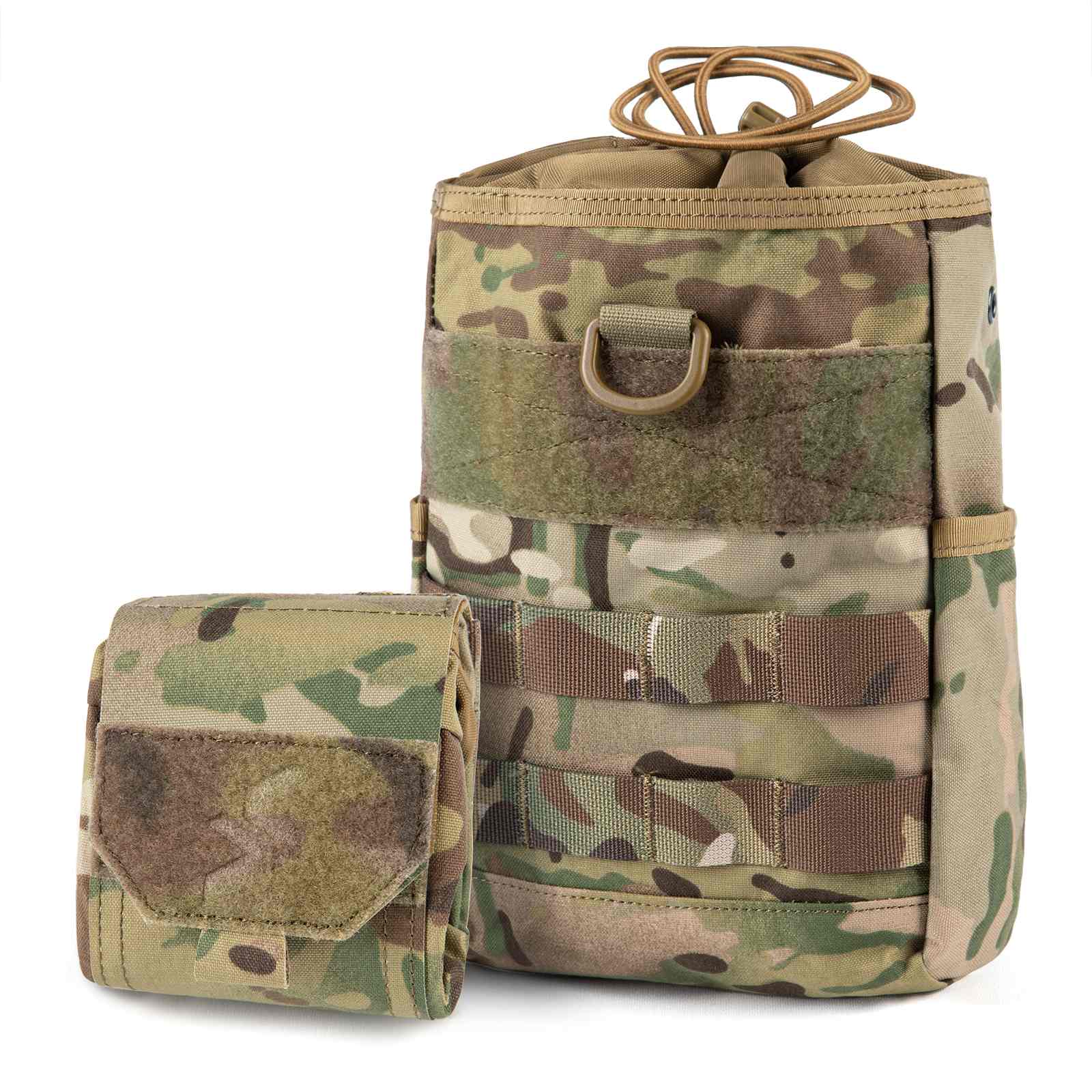 Tactical Dump Pouch Molle Storage Bag Tactical Waist Bag, Drawstring Folding Magazine Dump Bag