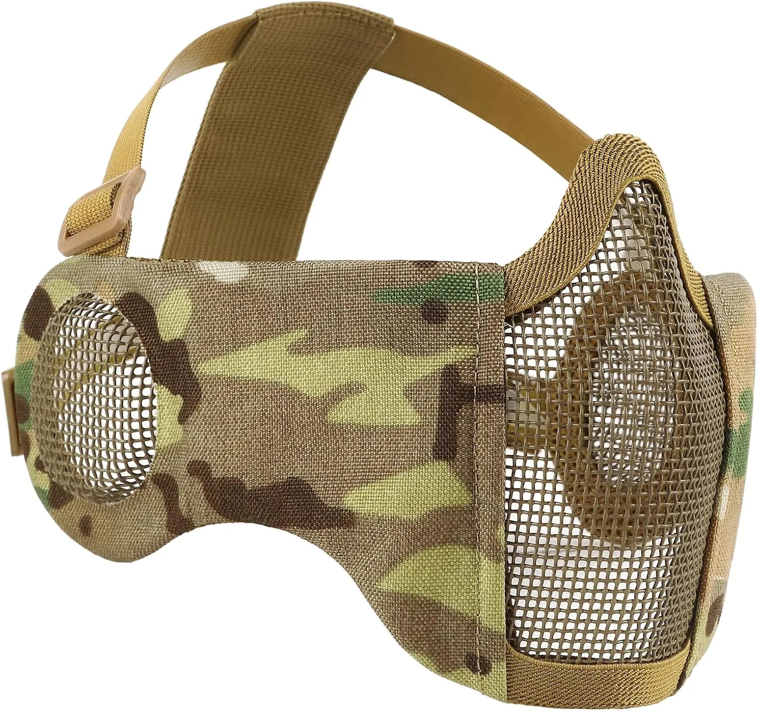 Airsoft Mesh Mask Tactical Foldable Half Mesh Mask