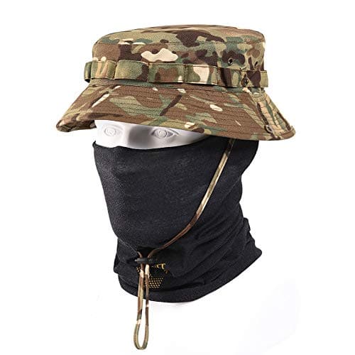 Tactical Fishing Camo Sun Protect Bucket Boonie Hat CP Camo