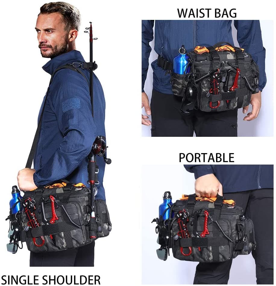 Fishing Tackle Storage Cross Body Sling Backpack