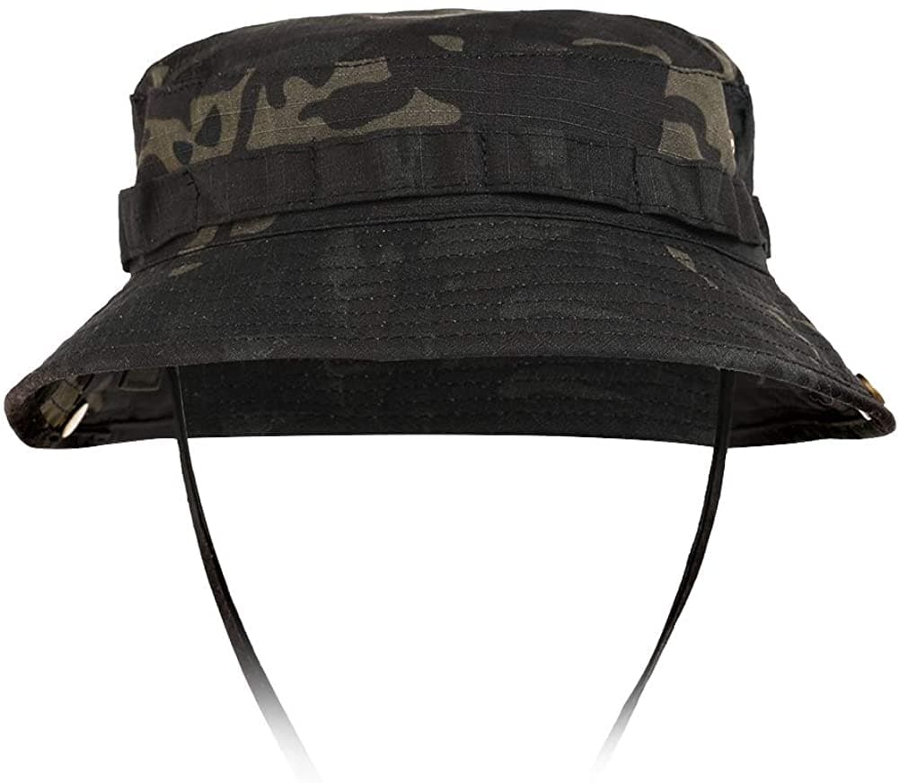 Tactical Fishing Camo Sun Protect Bucket  Boonie Hat