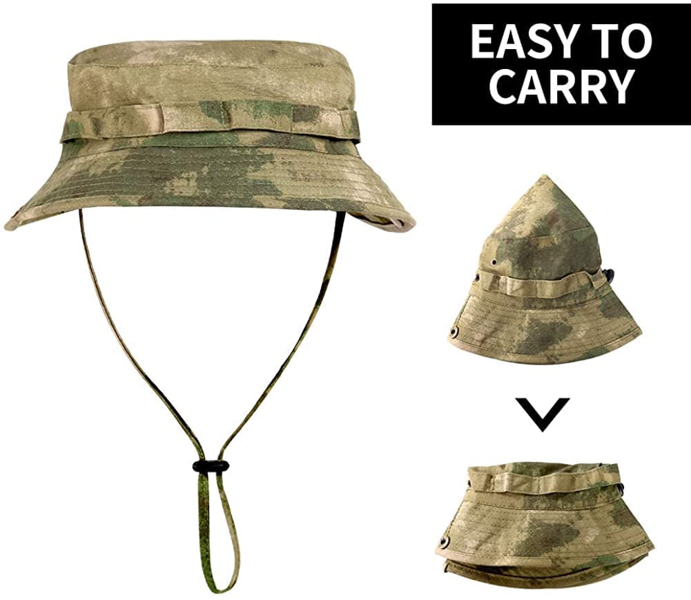 Tactical Fishing Camo Sun Protect Bucket Boonie Hat – ANTARCTICA Outdoors