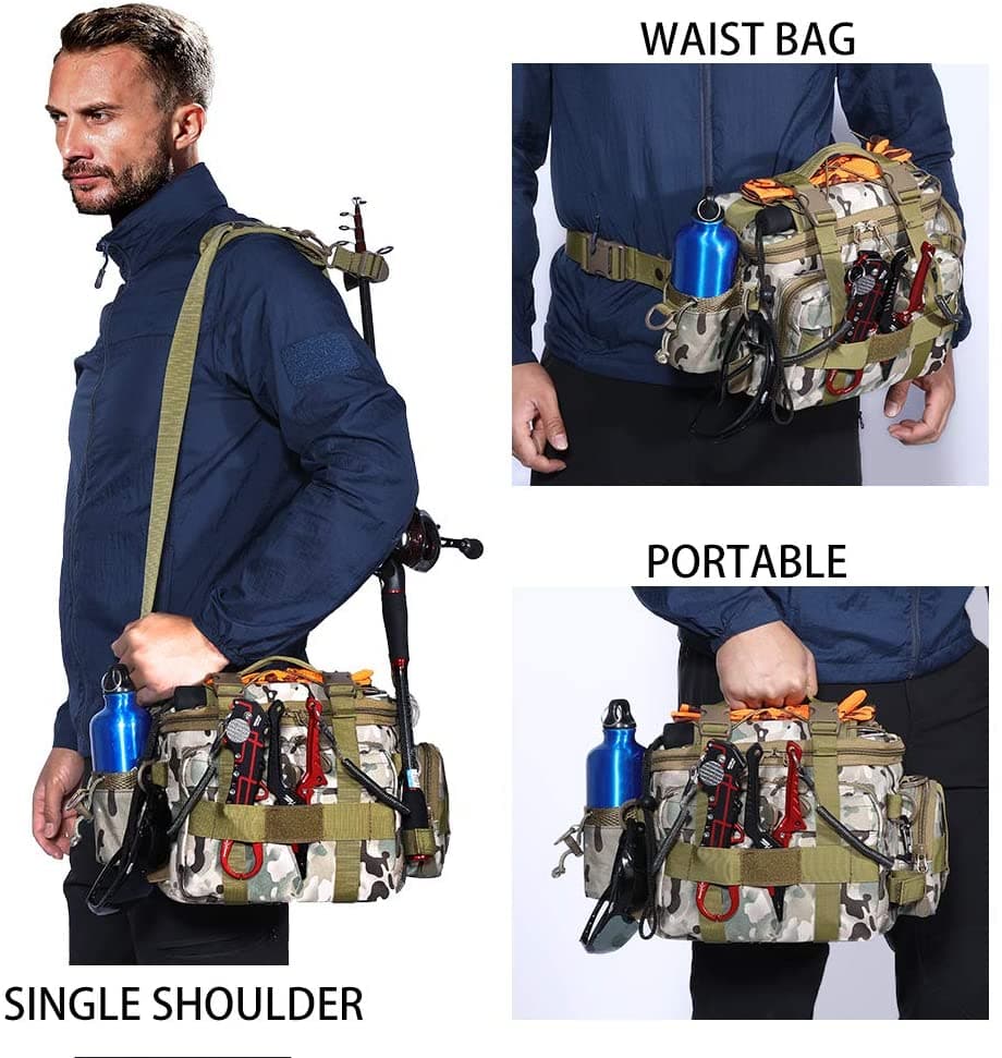 Fishing Tackle Storage Cross Body Sling Backpack