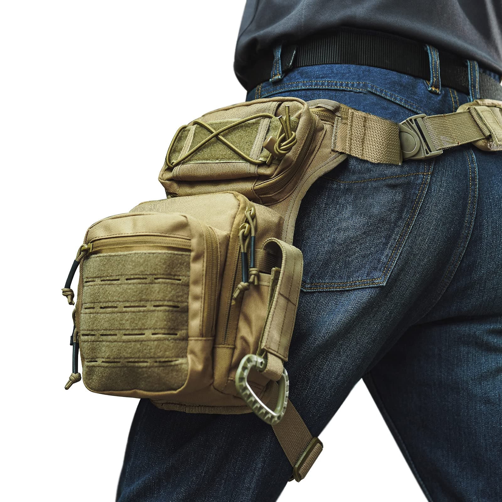 Drop Leg Bag for Men Military Tactical Thigh Pack Pouch