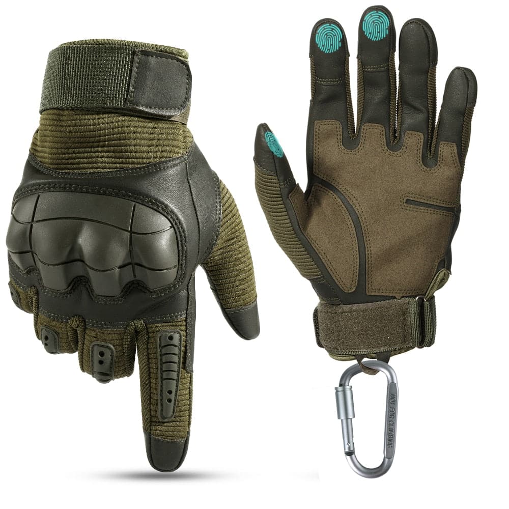 Tactical Outdoor Fitness Gear PU Leather Full Finger Glove