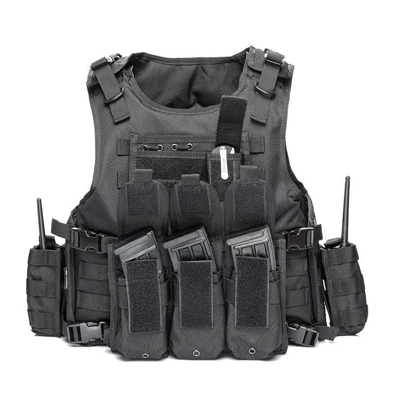Tactical Vest Jacket Molle Protective Military Vest Black