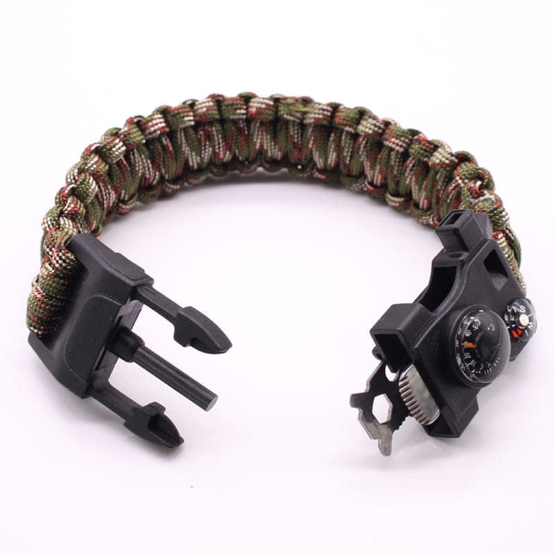 SDS Survival Paracord Bracelet - 2pk Black 7-in-1 Camping Tactical Bracelet  | eBay